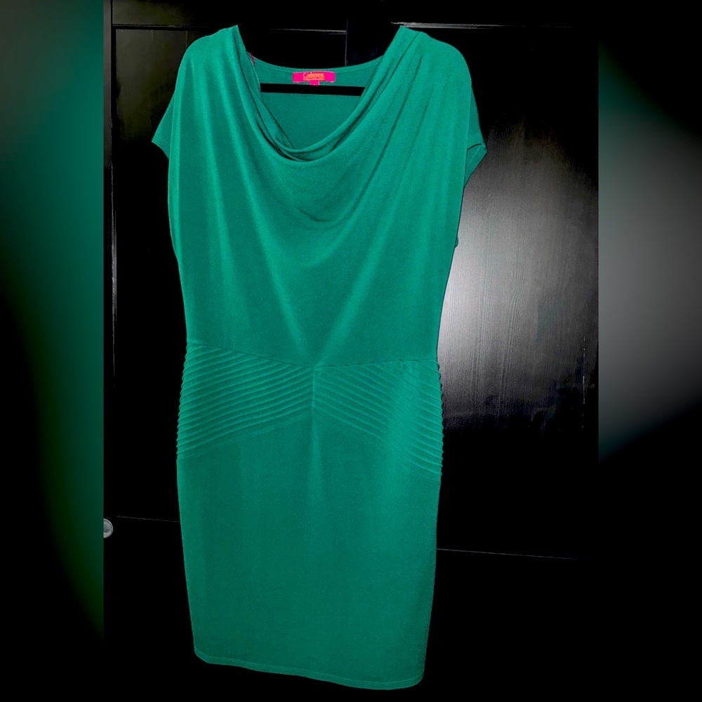 Like New condition. Catherine Malandrino, beautiful green dress, sz L.
